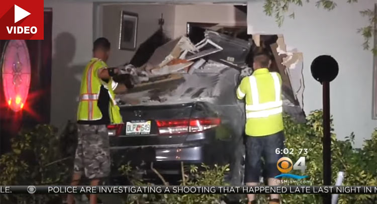 Honda Accord Crashes Into Florida House Before Driver Disappears