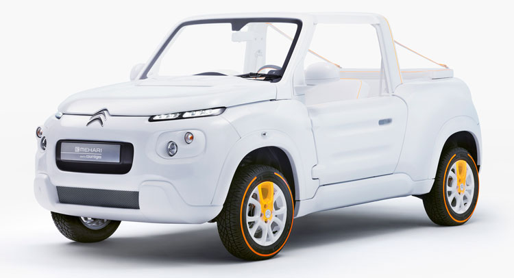  Citroen Goes All White With E-Mehari Styled By Courreges EV Concept