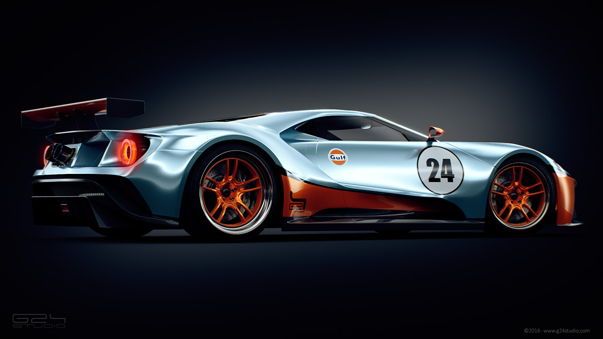 Ford GT LM Gulf 24H - Car Livery by FubarDesigns