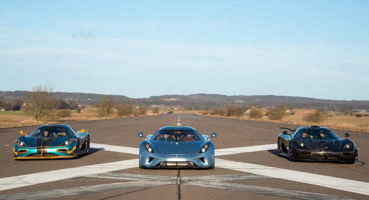 Koenigsegg Regera, One:1 And Agera RS Hit The Track