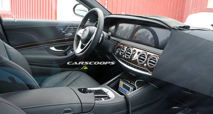 2018 Mercedes Benz S Class Spied With Bigger Screens Touch