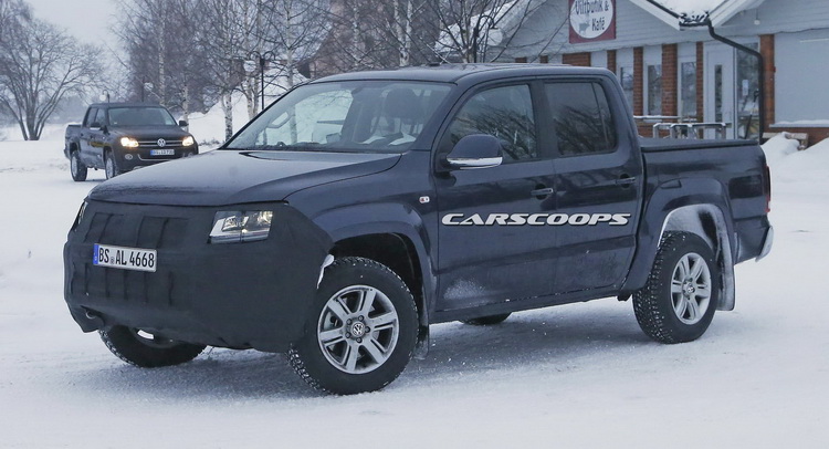  2017 VW Amarok Facelift Spotted During Testing In Sweden
