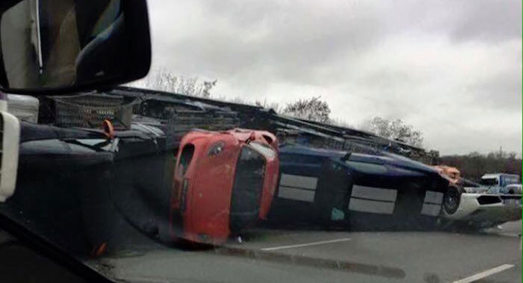  Truck Carrying 9 Exotic Cars Overturns Near Paris [w/Video]