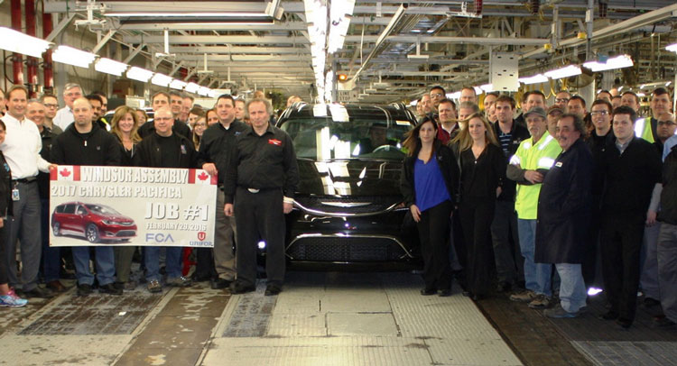  First 2017 Chrysler Pacifica Rolls Off The Assembly Line