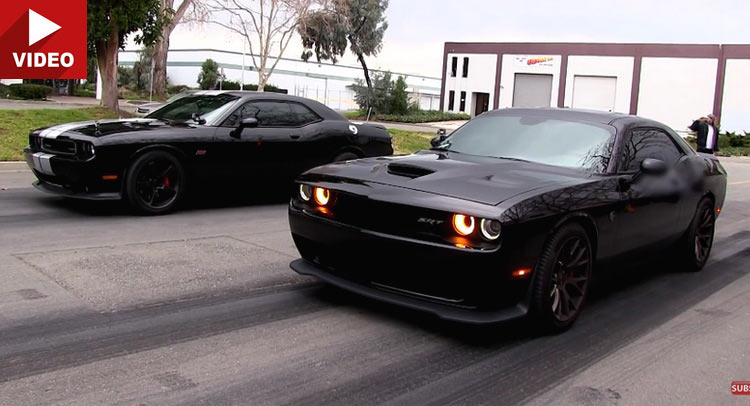  Dodge Challenger 392 On Nitrous Oxide Takes On Stock Hellcat