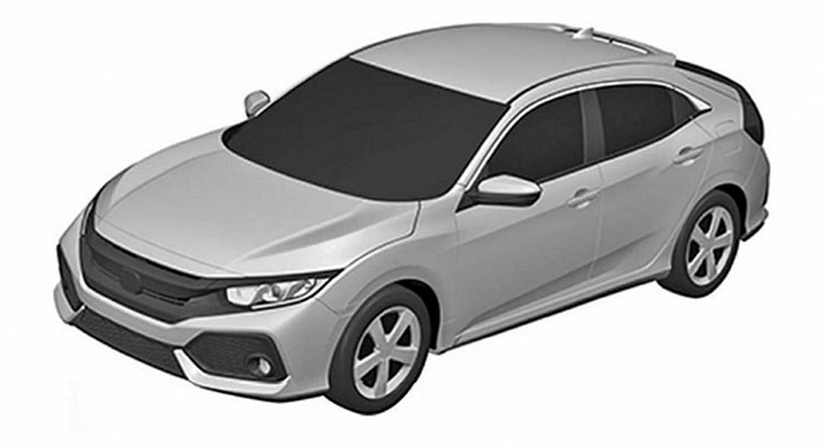 Patent Images Show Production Spec 2017 Honda Civic Hatchback