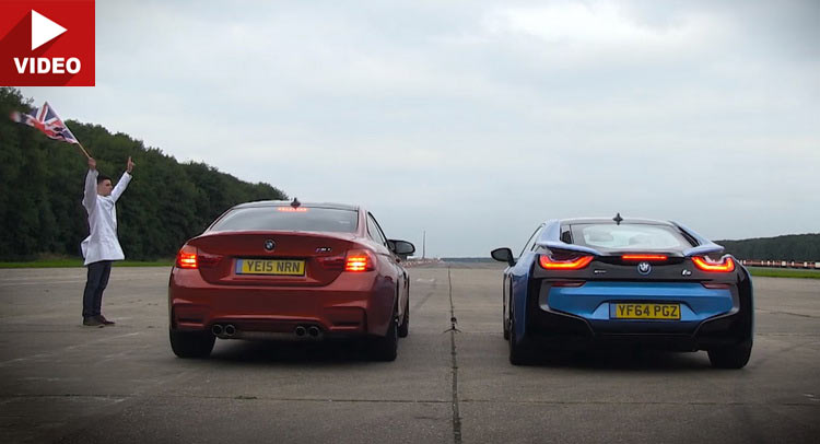  BMW M4 Coupe Meets The i8 On The Drag Strip