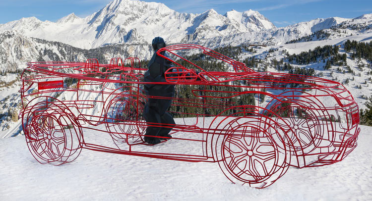  Sculptor Places Gorilla Inside This RR Evoque Convertible Wireframe [w/Video]