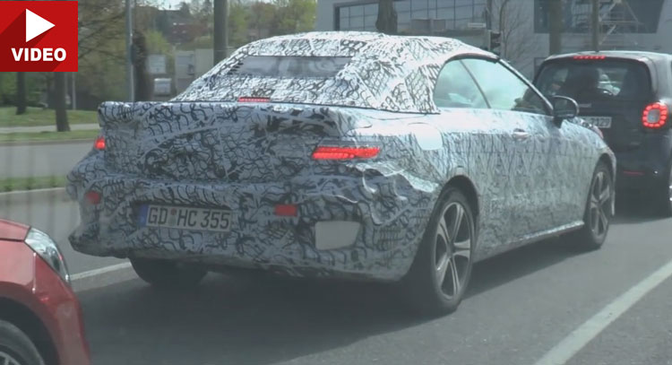  Mercedes’ New E-Class Cabriolet Goes Undercover With Weird Butt-Camo