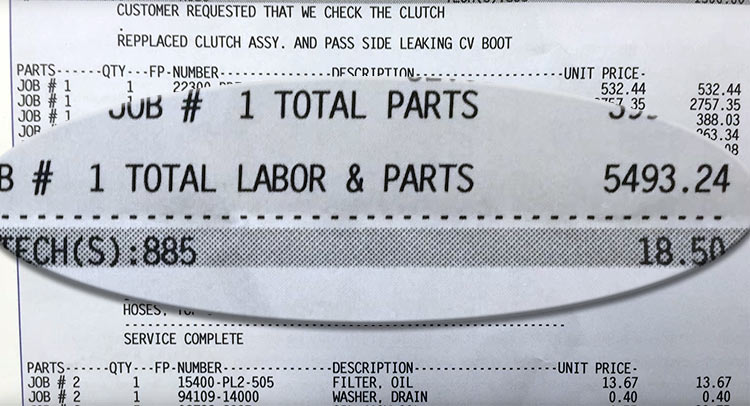 This Is How Much A 2004 NSX Clutch Job Costs At An Acura Dealer
