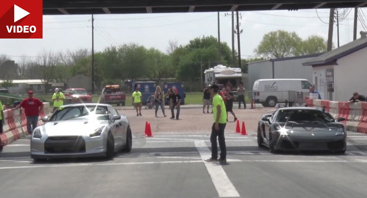  Over 3,600 HP Take Part In This GT-R vs Gallardo Drag Race