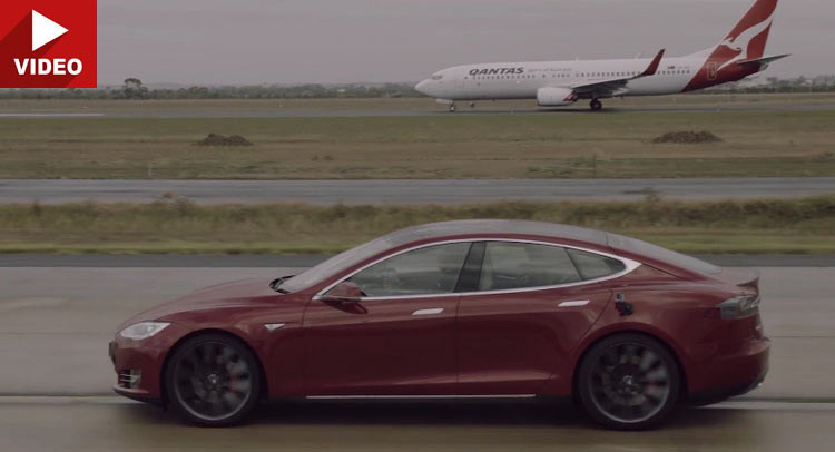  Surface-To-Air Drag Race: Tesla Model S P90D vs Boeing 737 Ushers In New Partnership