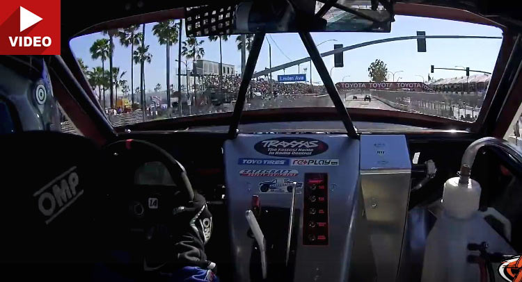 Super Truck Goes Flying Into Fence During Long Beach Race