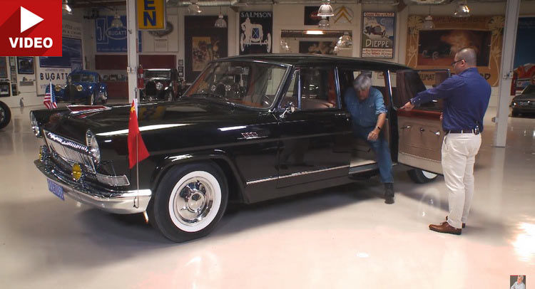  Jay Leno Meets Chinese Hongqi State Limo, Tries To Drive It Too