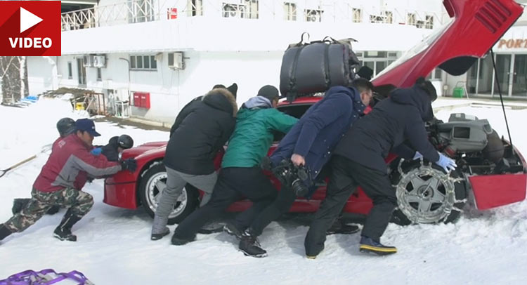  Here’s What It Took To Film The Ferrari F40 In The Snow