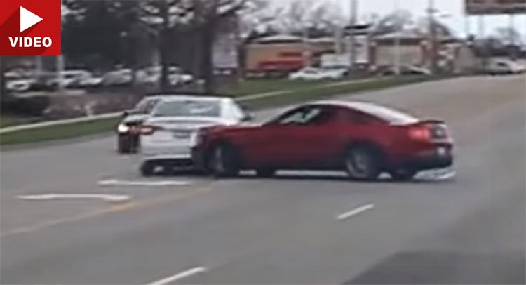 Mustang Driver Hits Stationary Car After Leaving Cars & Coffee Chicago