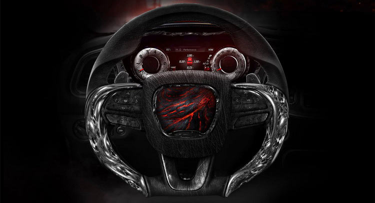  Carlex Teases Alien Dodge Challenger Hellcat Steering Wheel Concept