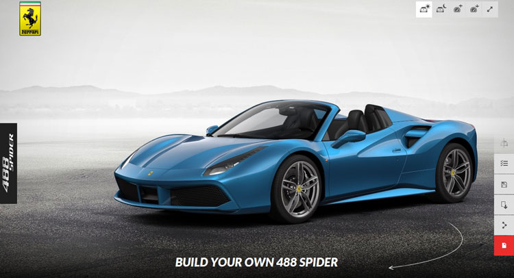Build Your Own 488 Spider With Ferraris Online Configurator