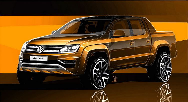  VW Releases Sketches Of Updated 2017 Amarok