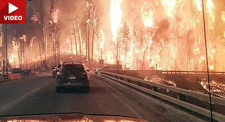 Dashcam Footage From Fort McMurray Fires Look Like A Scene From Hell