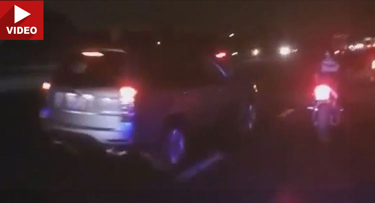 SUV Rams Biker In Insane Road Rage
