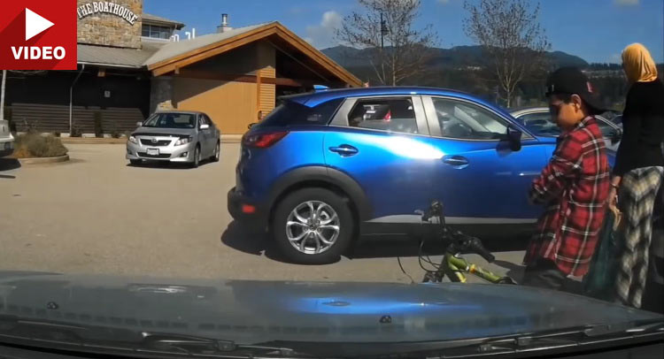  Dashcam Catches Frustrating Moment When Woman Uses Kid To Steal Parking Spot