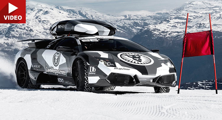  This Time, Jon Olsson Really Took His Lambo Up A Snowy Mountain