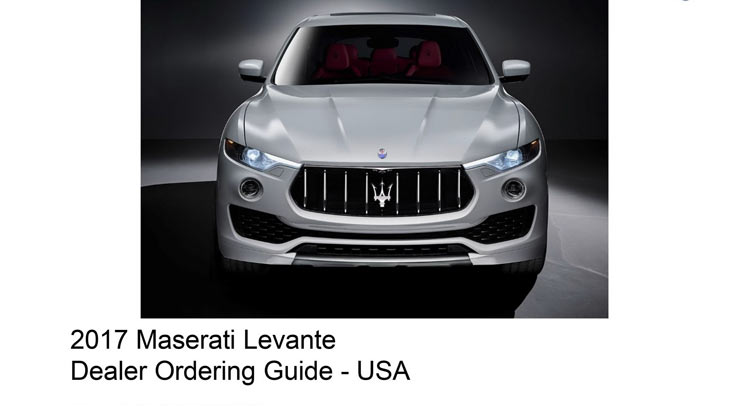 Here’s Your 2017 Maserati Levante SUV Ordering Guide
