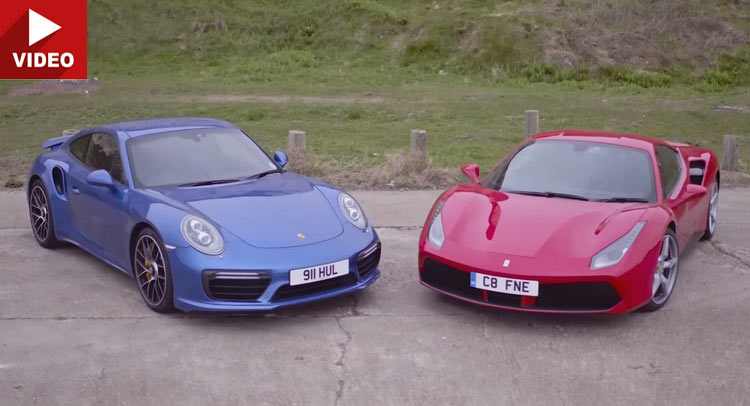 Ferrari’s Twin Turbo 488 GTB Meets Porsche’s Ballistic 911 Turbo S