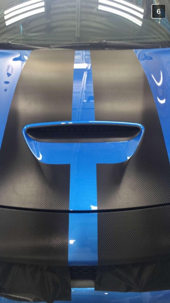 Owner Puts Carbon Fiber Vinyl Stripes On 2016 Charger Scat Pack Carscoops