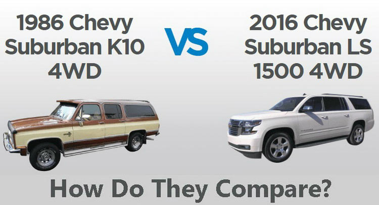  Chevy Suburban: 1986MY Vs 2016MY Comparison Yields Some Surprising Results