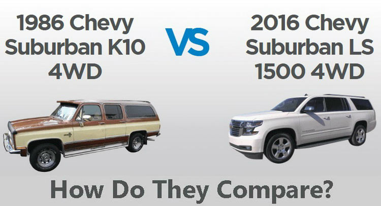 Chevy Suburban: 1986MY Vs 2016MY Comparison Yields Some Surprising Results