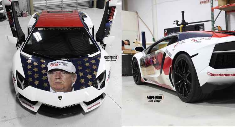  This Lambo Aventador Comes With A Donald Trump Stamp