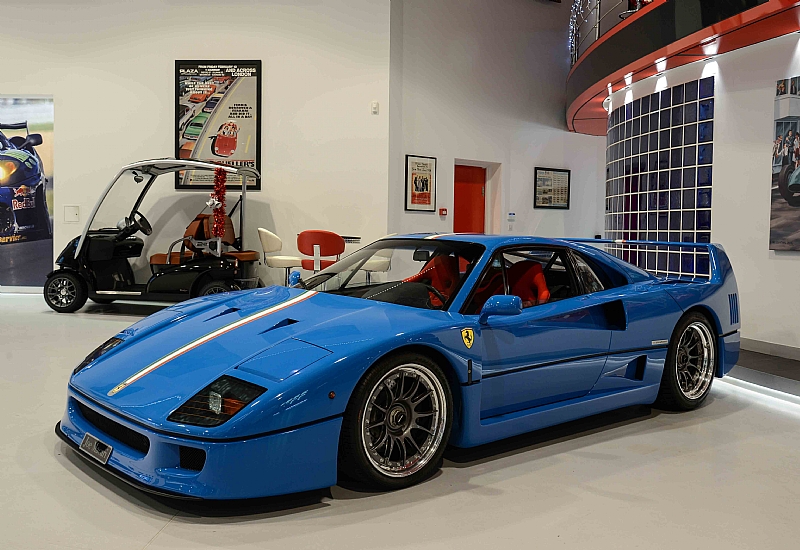 Blue Ferrari F40 With Tricolore Stripe Is A Head Turner Carscoops