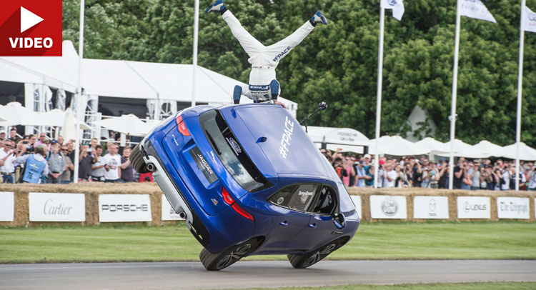  Jaguar F-Pace Tackles Goodwood Hillclimb On Two Wheels [44 Images + Video]