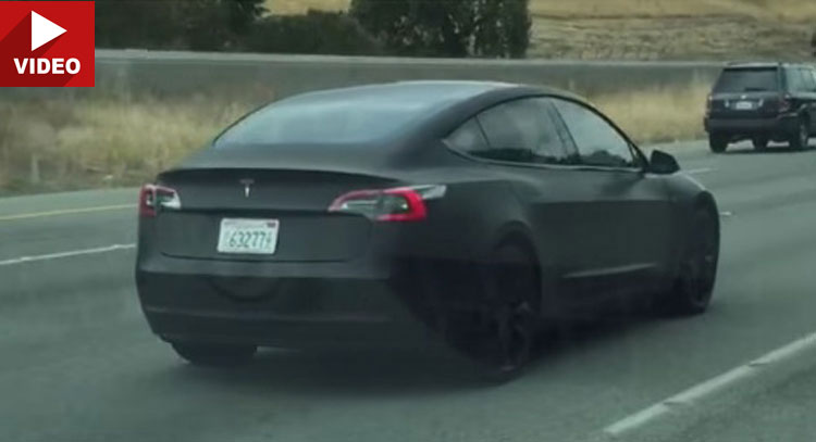  Tesla Model 3 Prototype Filmed On The Road