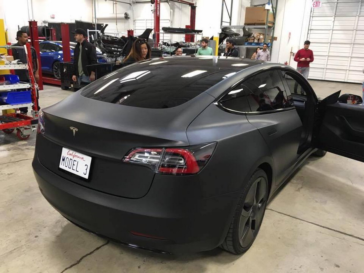 Tesla Model 3 Prototype Caught Hanging Out At Service Center