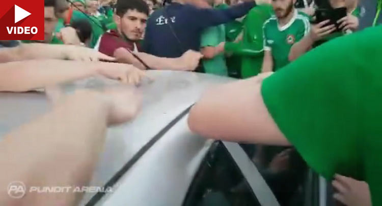 Watch Irish Fans Fix A Car’s Dented Roof At Euro 2016