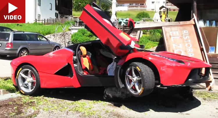  LaFerrari Crashes BIG During Ferrari Cavalcade In Italy