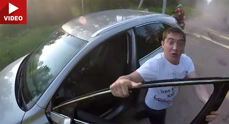 Russian Politician Attacks Biker, Gets His Arse Kicked And Sees His Lexus Drive Away In Shame!