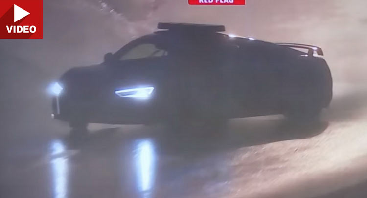  Le Mans Audi R8 Safety Car Has A Big Moment During Rainy Practice