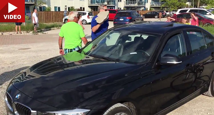 Man Throws Rock, Smashes BMW’s Window To Free Dog On Hot Day