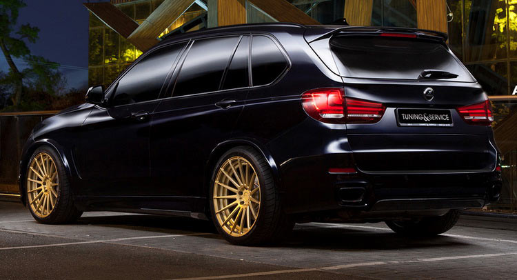 BMW X5 M50d Poses On Matte Gold Wheels