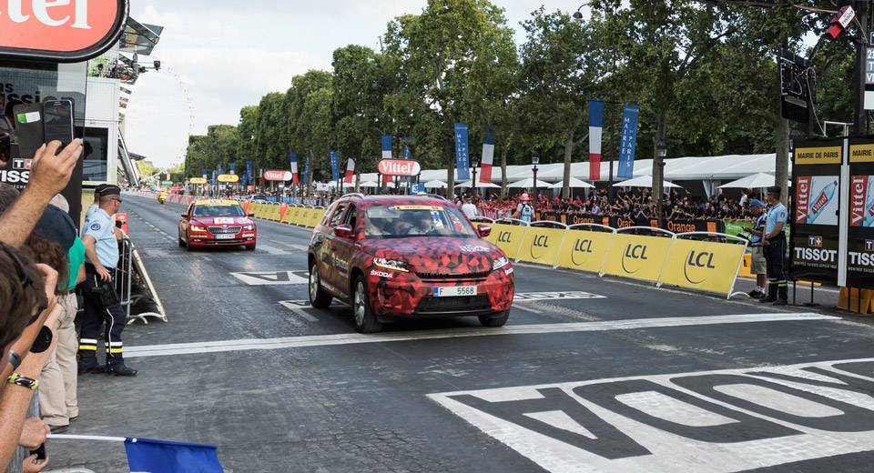 Skoda Kodiaq Crosses The Tour de France Finishing Line