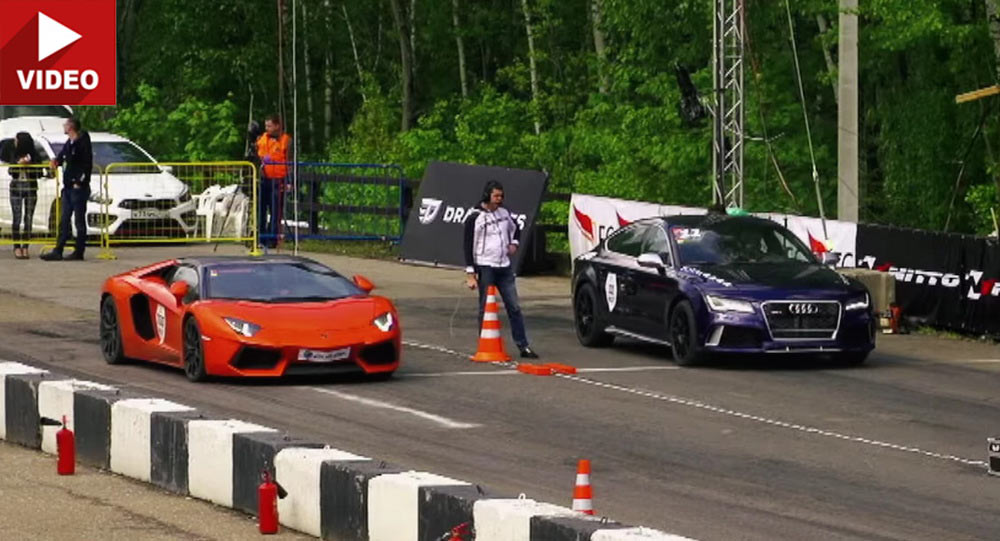 Lamborghini Aventador Takes On Tuned Audi RS7 & Porsche 911 Turbo S