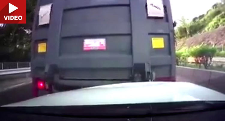 Road Rage Leads To Truck Driver Backing Into A Mercedes