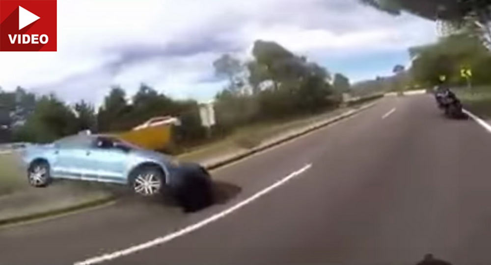  Jetta Driver Pulls Handbrake At High Speed, Rolls Car