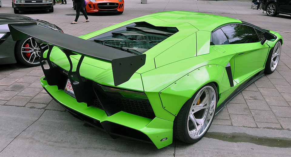  Cars Don’t Get Much Crazier Than A Lime Green Liberty Walk Lamborghini Aventador