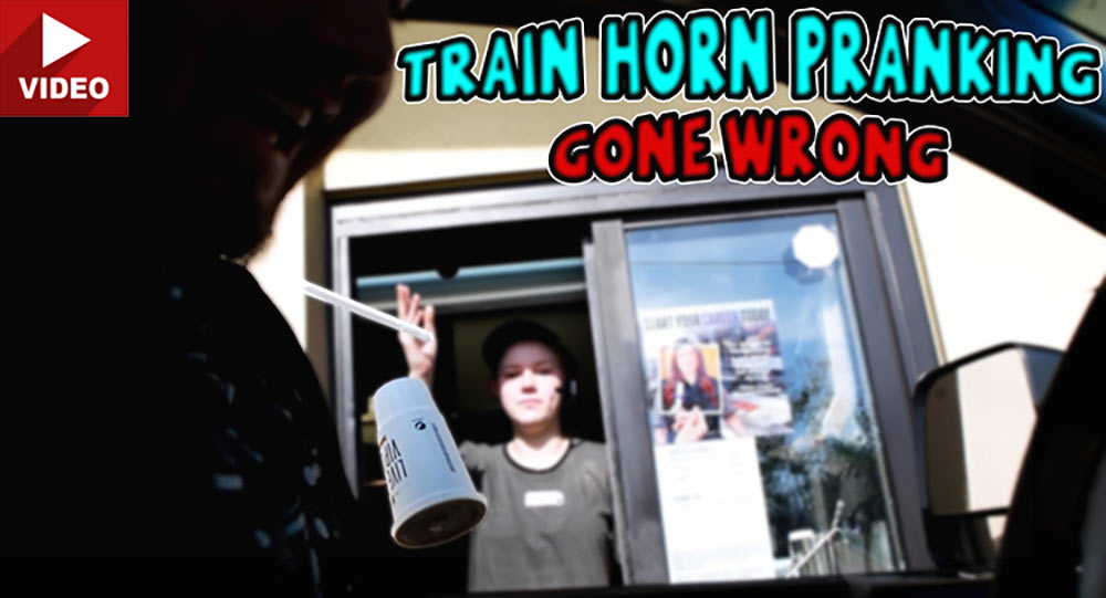  Serves ‘Em Right! Drive-Thru Employee’s Epic Reaction To Train Horn Prank