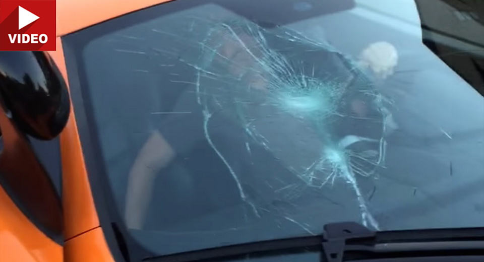  Kid Smashes McLaren 12C Windshield With His Skateboard